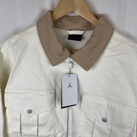 Jordan Renegade Canvas Jacket Full Zip Women's White Air Nike FN5674-133 Size L - Picture 2 of 12